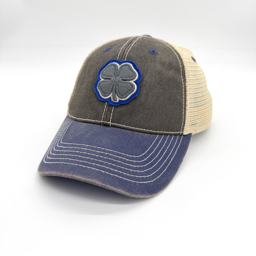Black Clover Live Lucky Trucker Hat OSFM Mesh Snapback Grey Blue Preppy Golf Cap